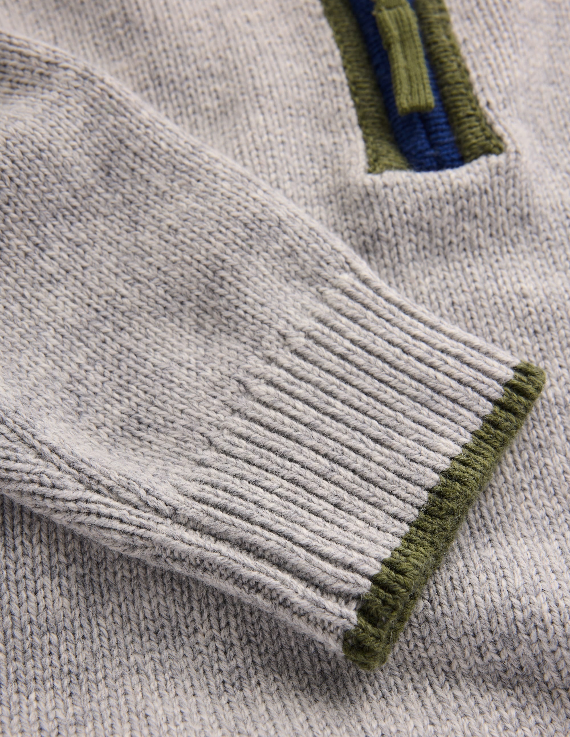 Heritage Half-Zip Sweater-Grey Marl