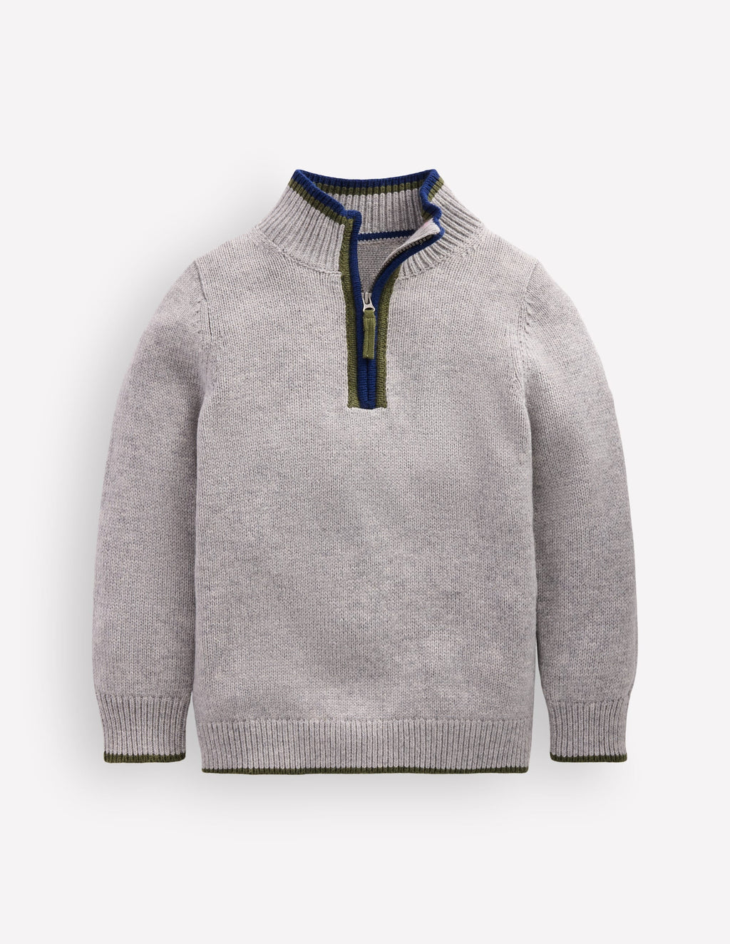 Heritage Half-Zip Sweater-Grey Marl
