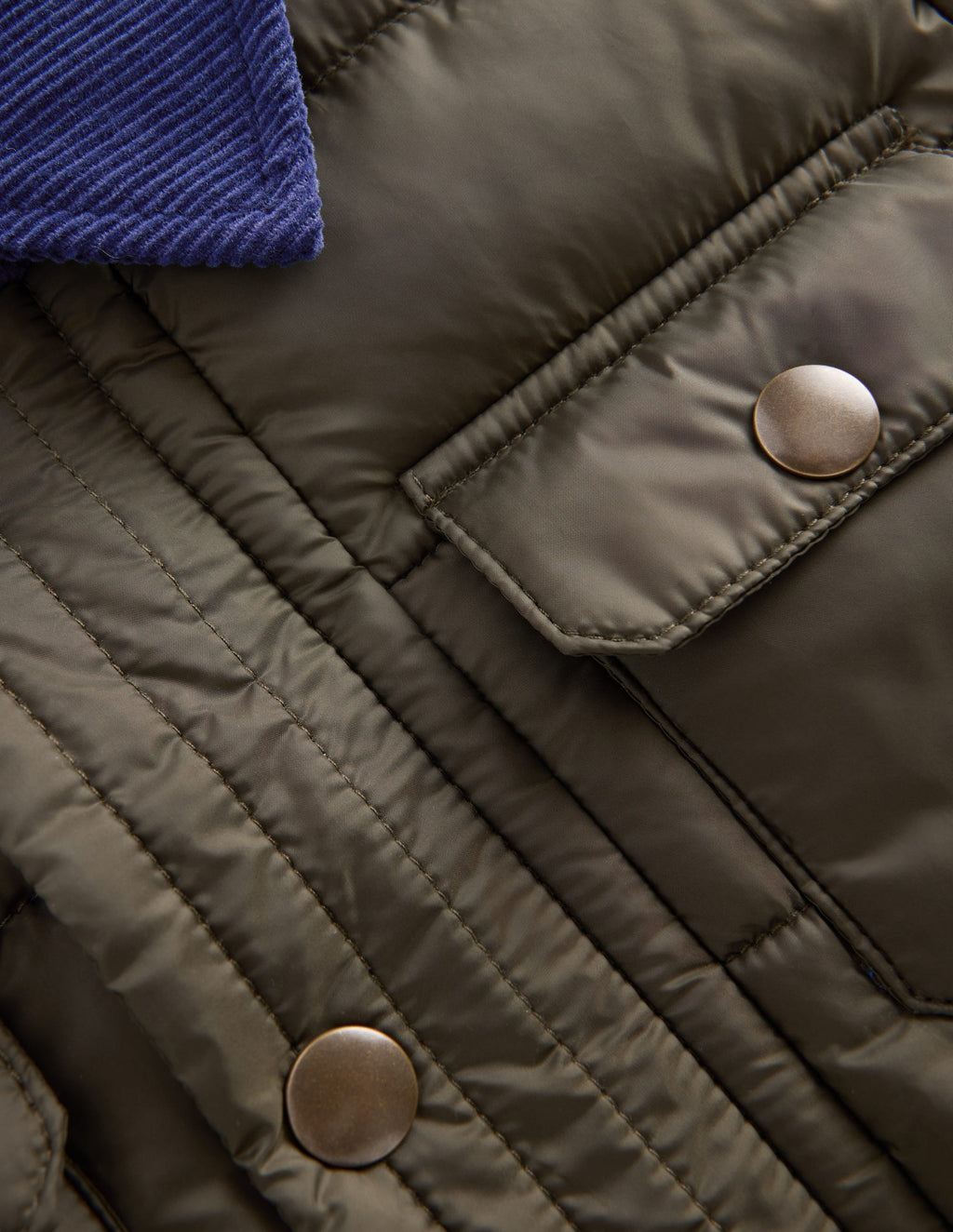 Baffled Collar Jacket-Khaki