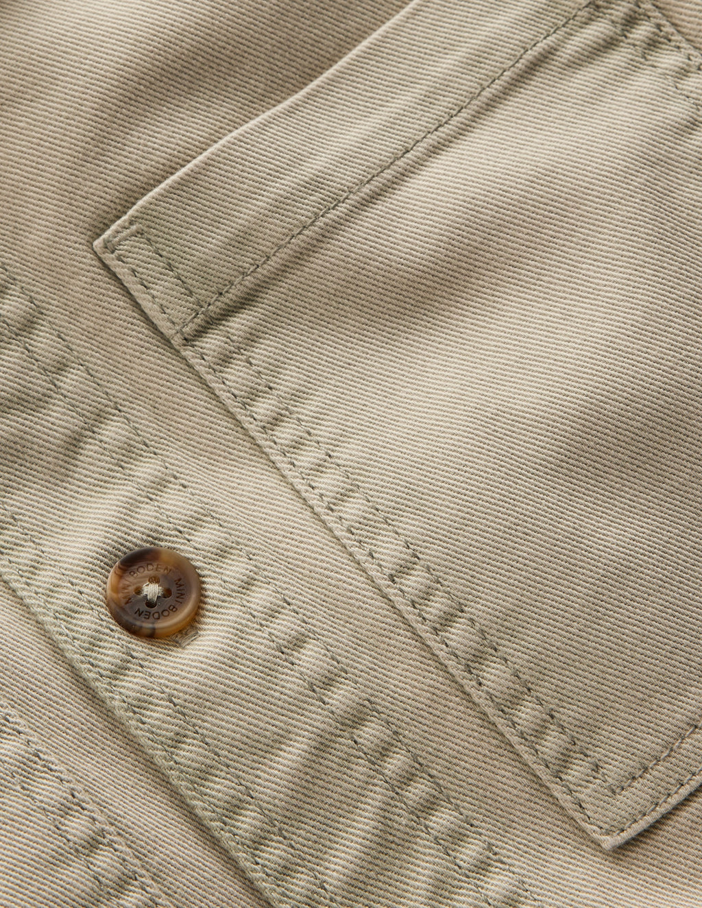 Cotton Front Pocket Overshirt-ACID WASH GREEN