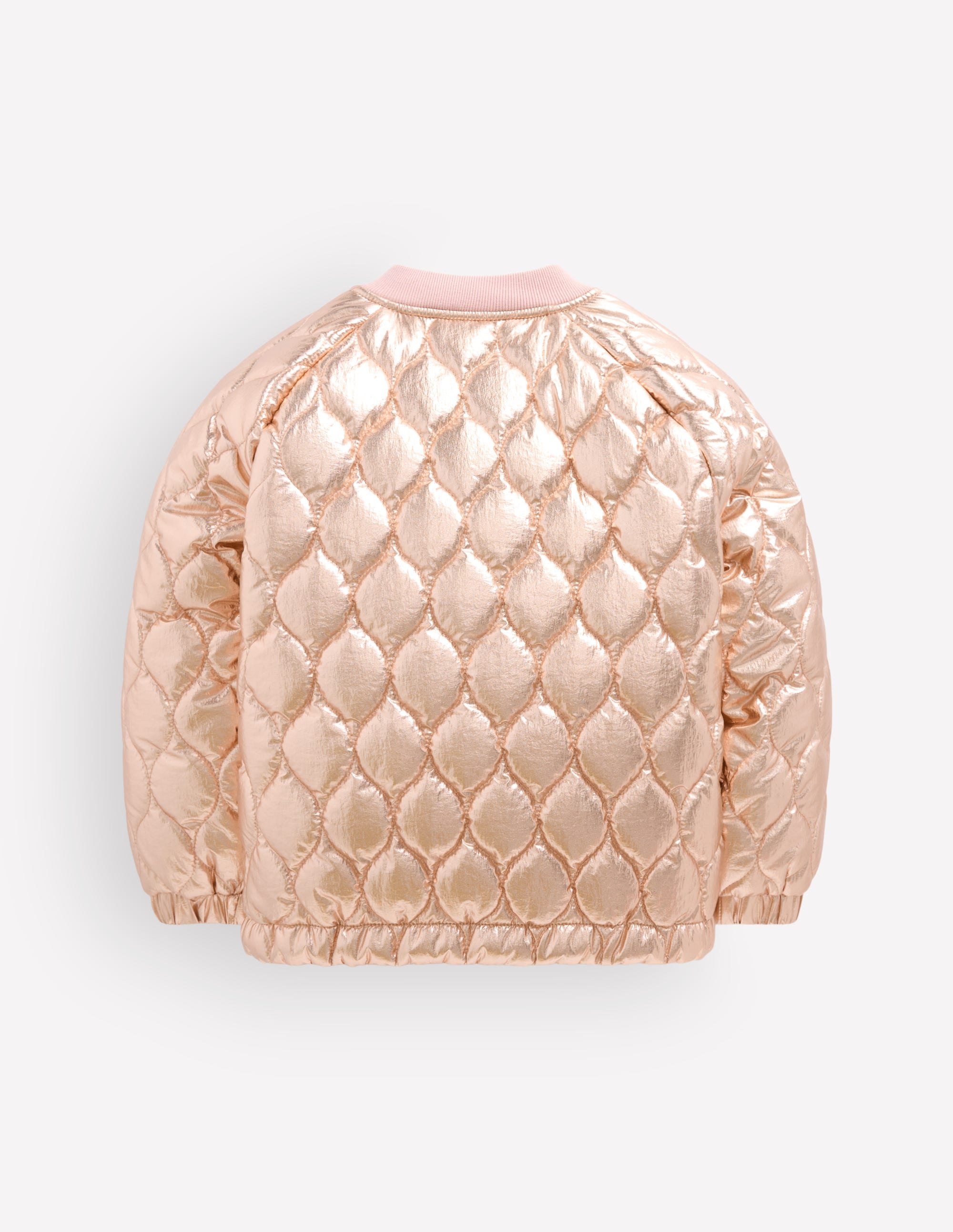 Quilted Bomber Jacket-Gold Metallic