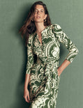 Honor Column Jersey Midi Dress-Chive, Flourishing Medley
