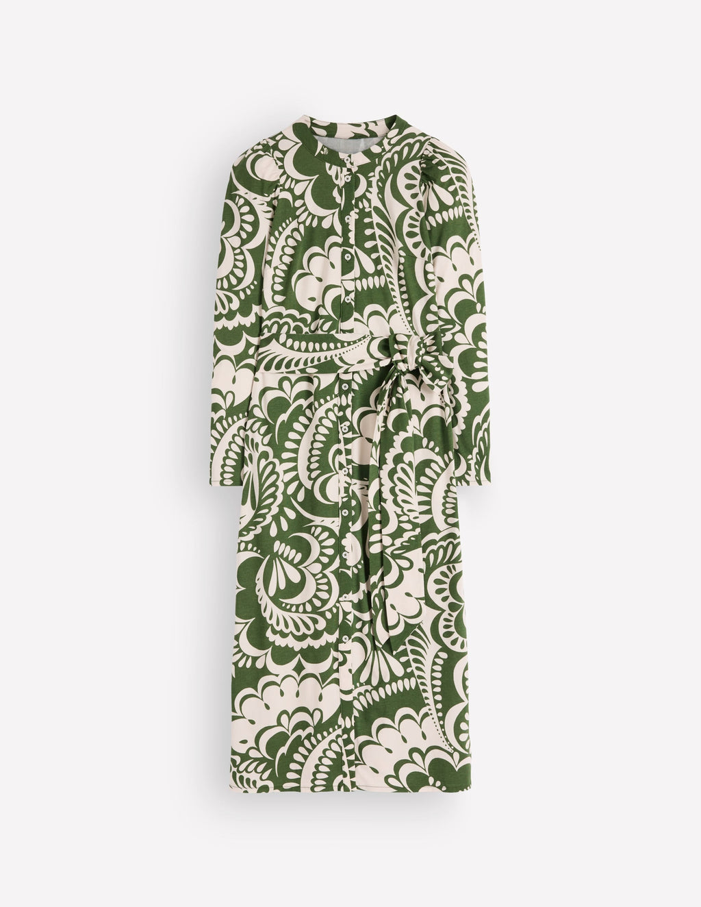 Honor Column Jersey Midi Dress-Chive, Flourishing Medley