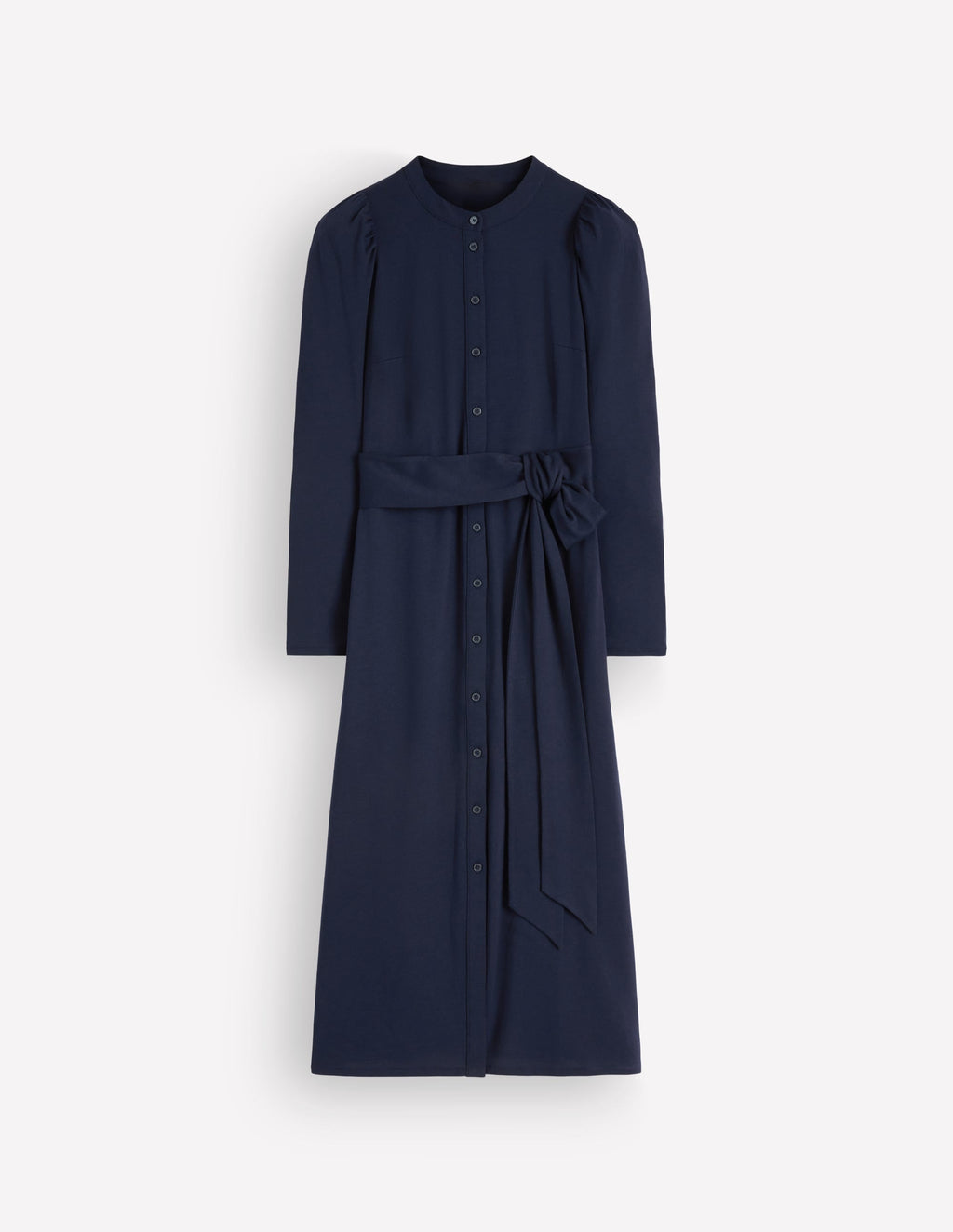 Honor Column Jersey Midi Dress-Navy