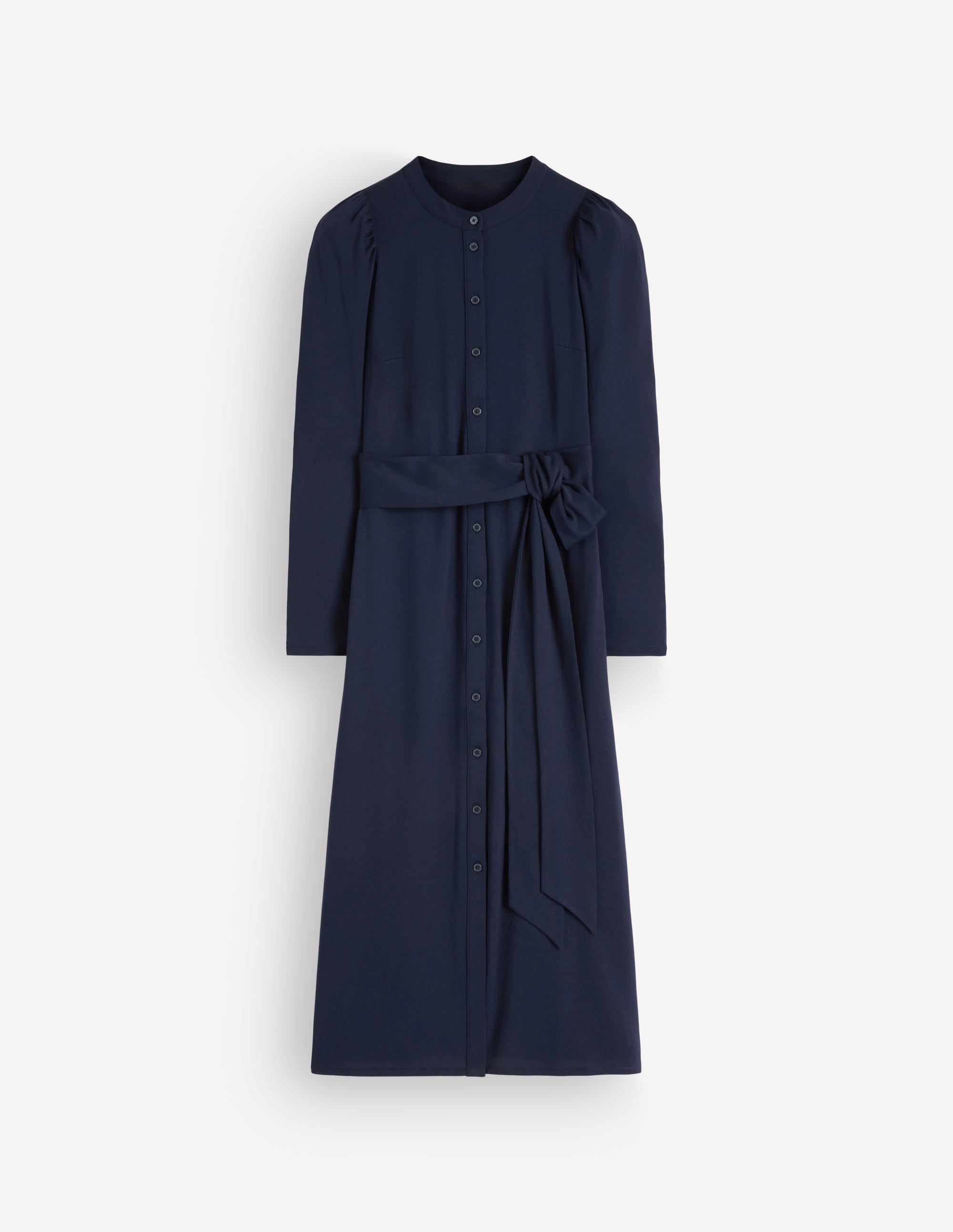 Honor Column Jersey Midi Dress-Navy