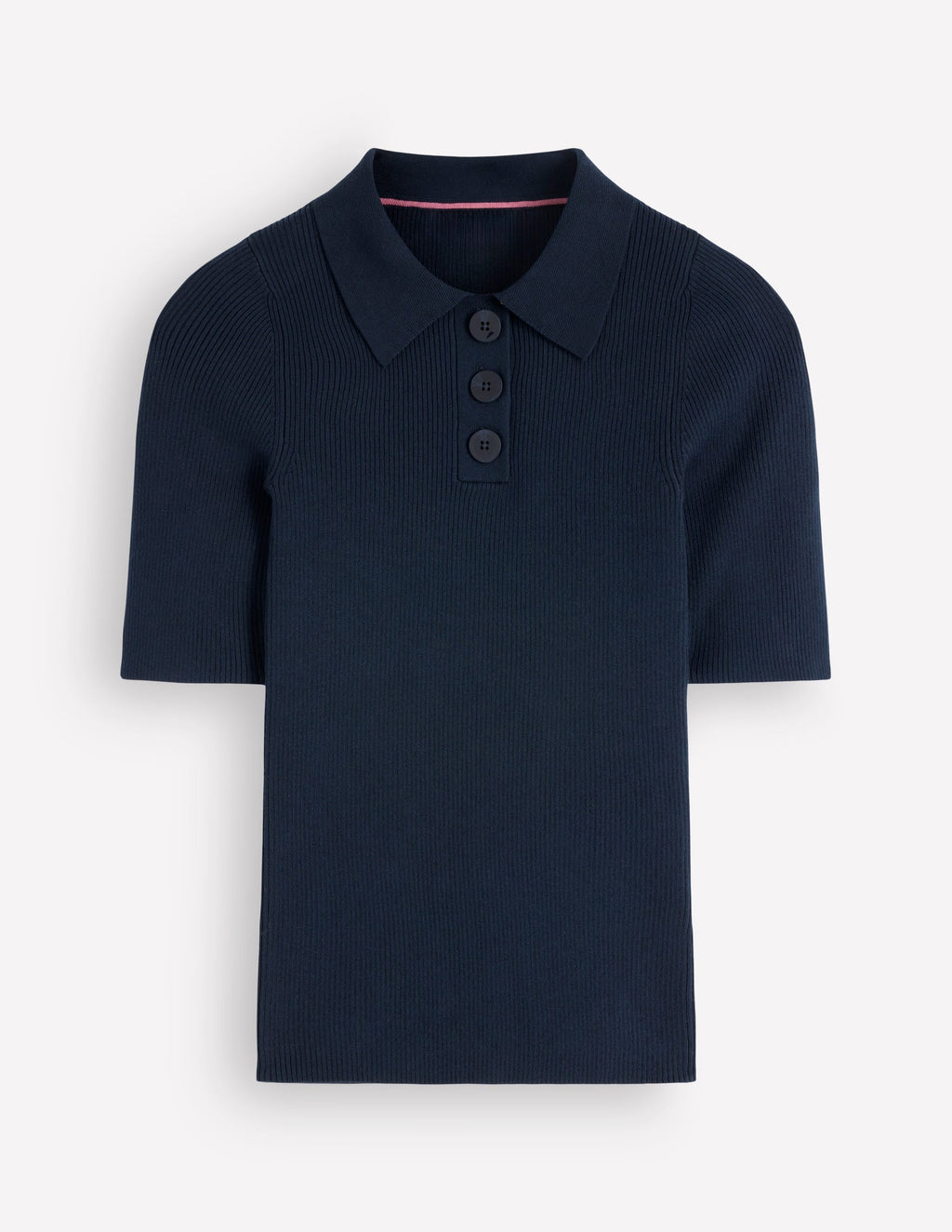Rhianne Cotton Rib Jumper-Navy