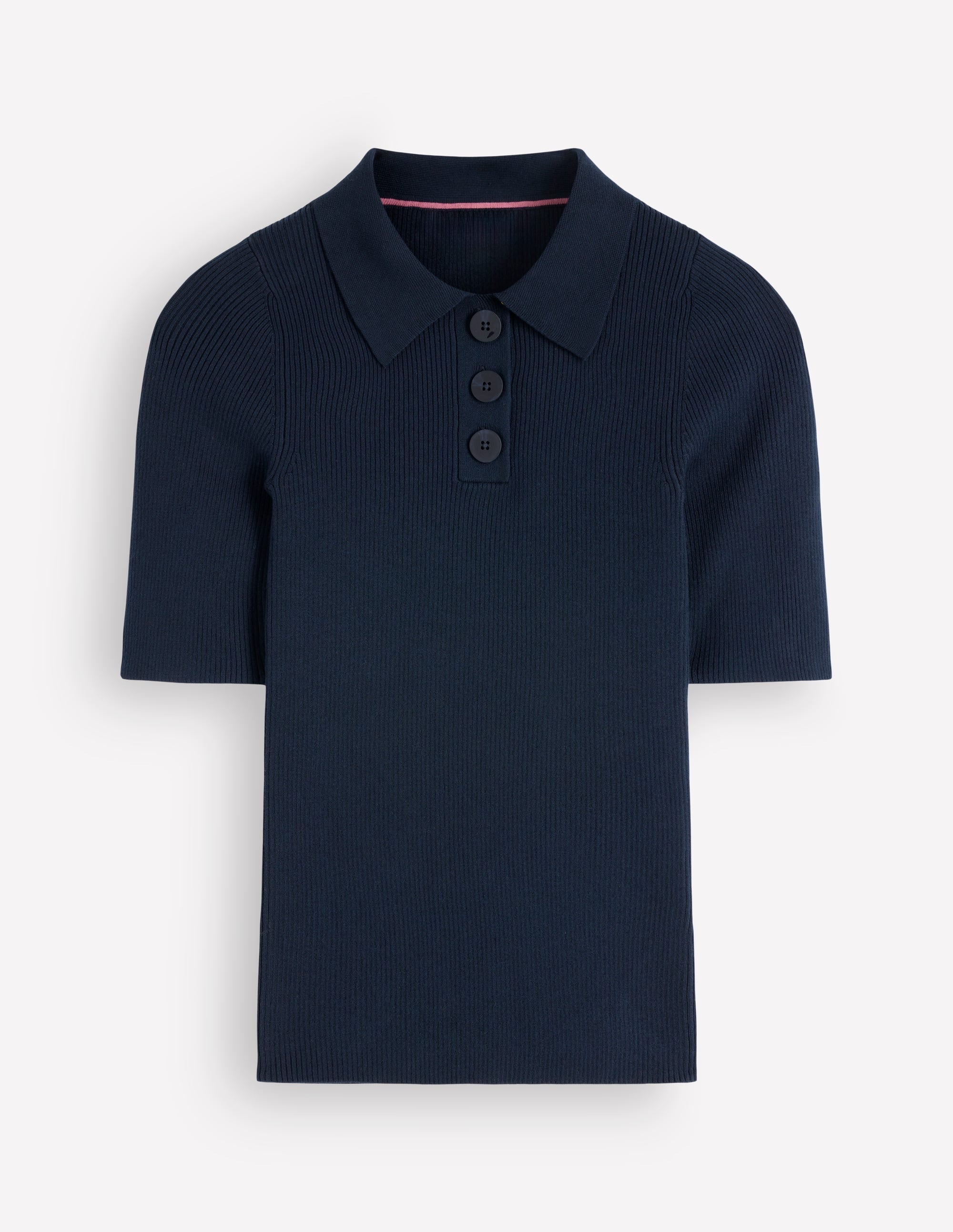 Rhianne Cotton Rib Jumper-Navy