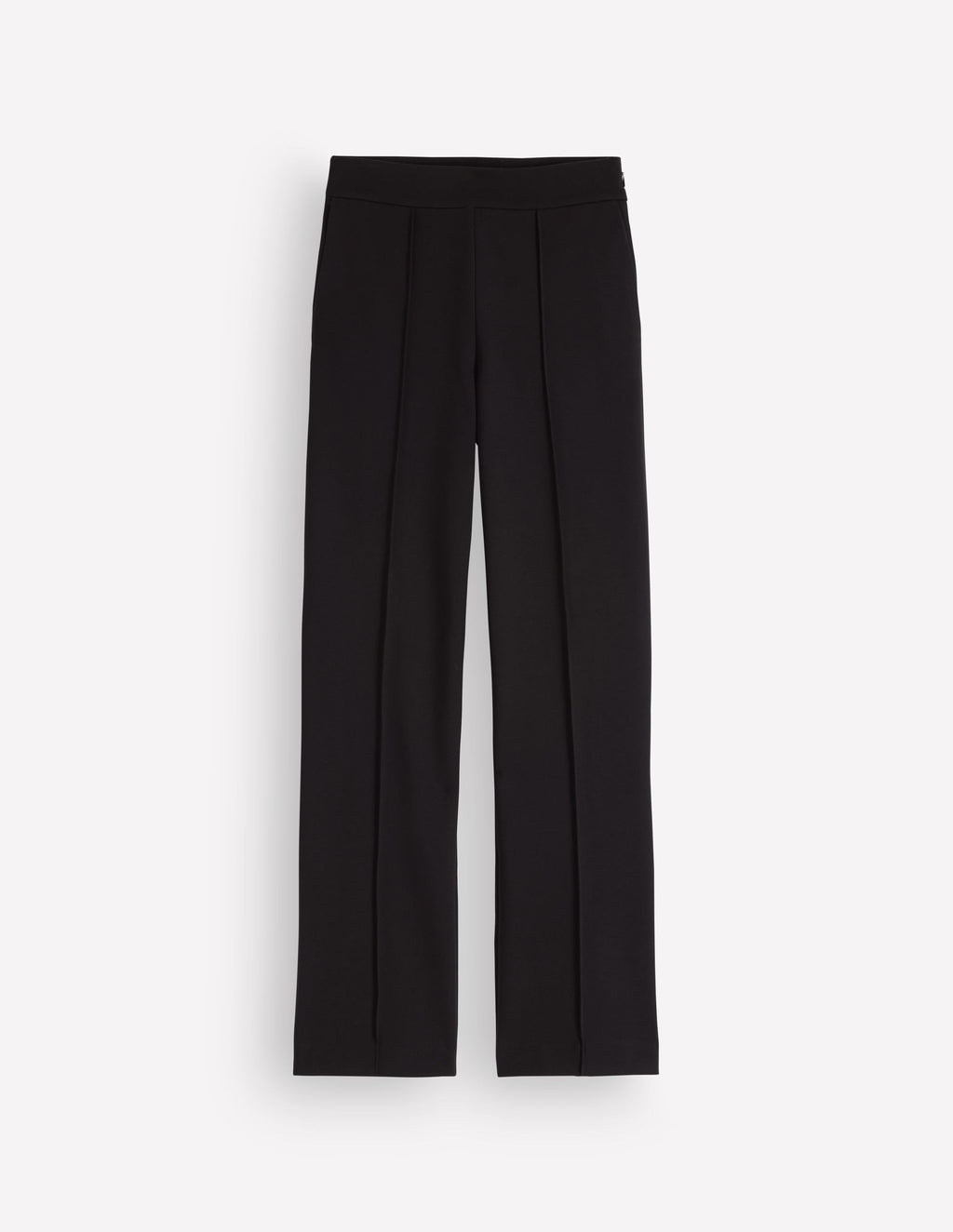 Straight Leg Ponte Pants-Black