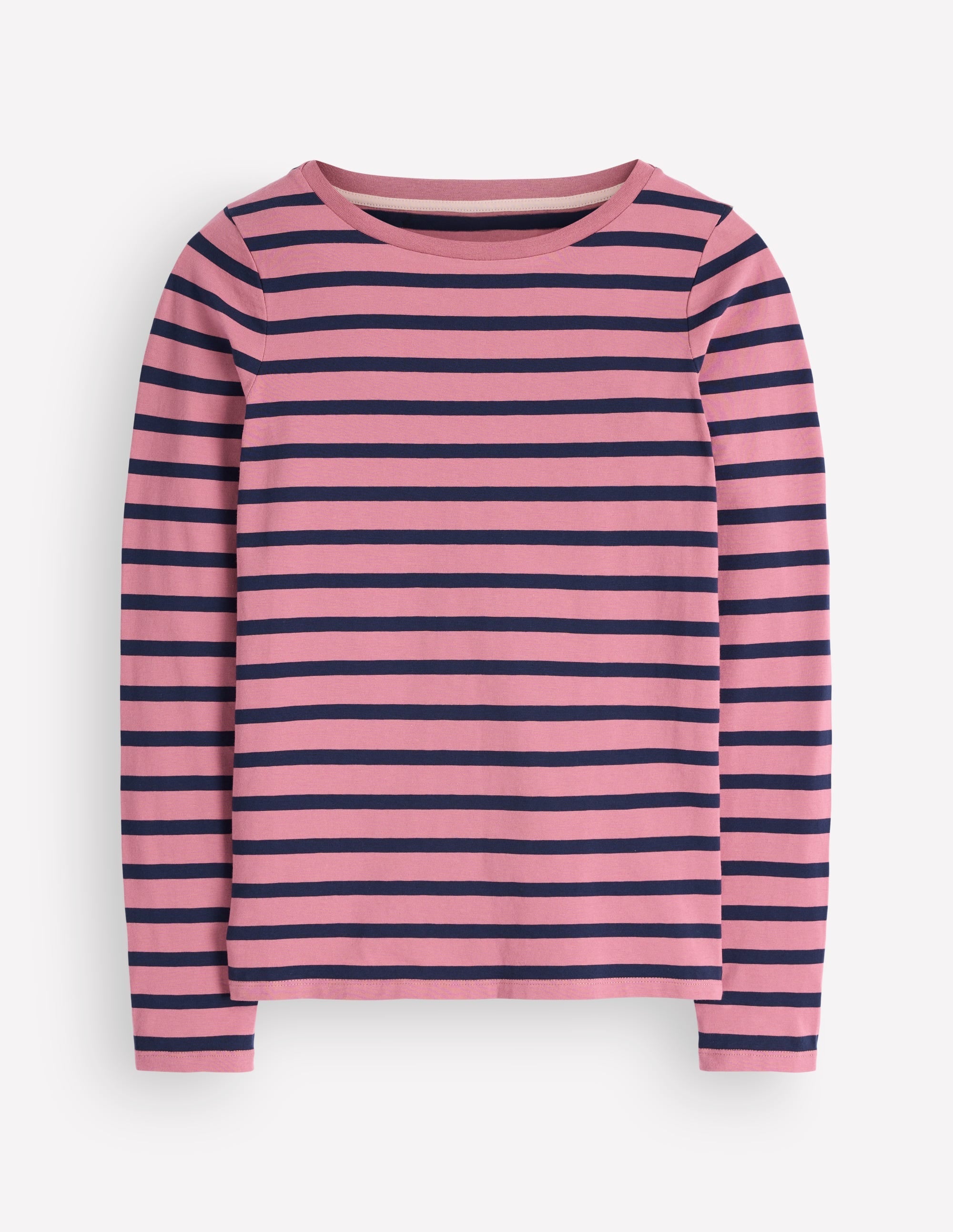 Olivia Long Sleeve Breton-Heather Rose and Navy