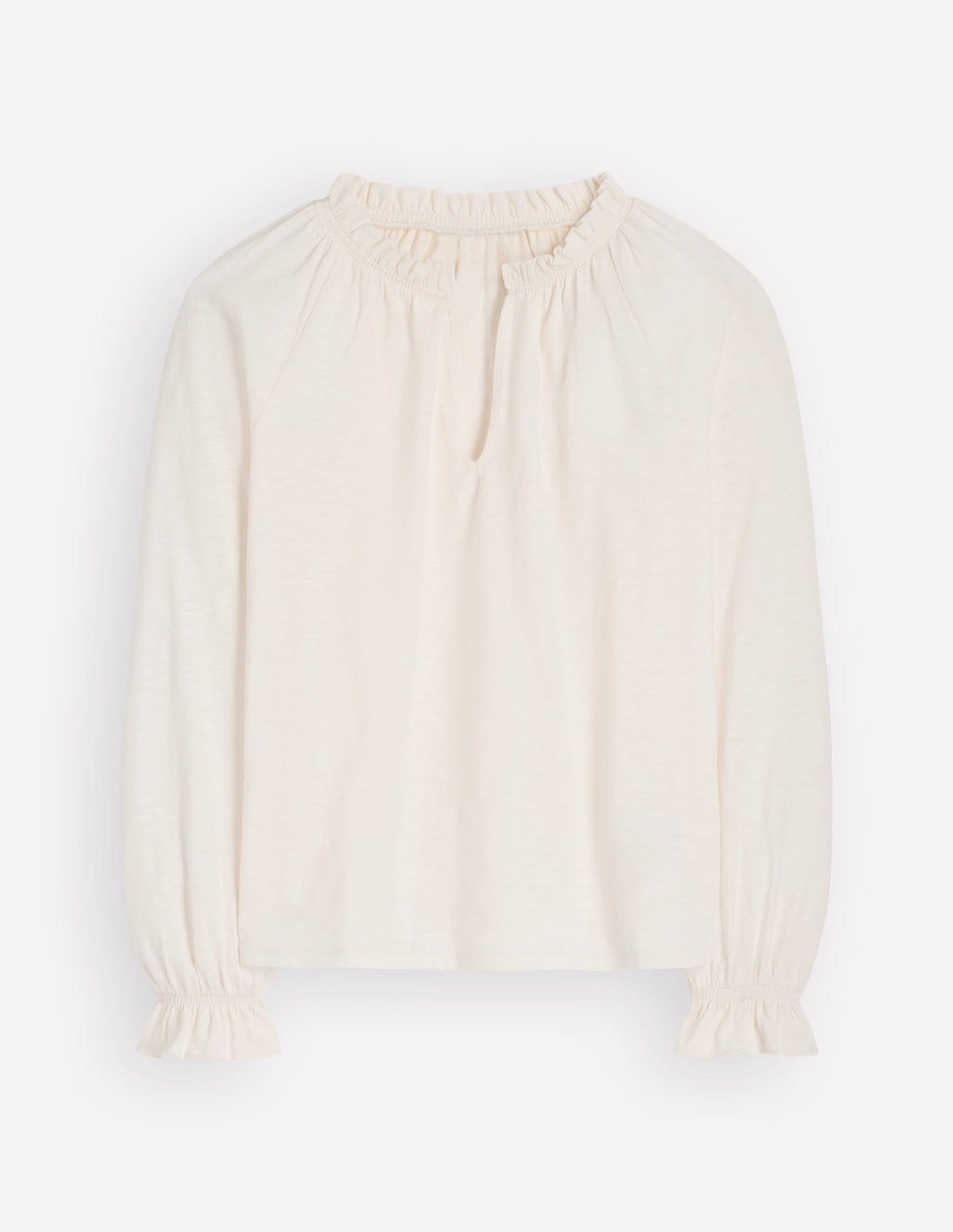 Pia Ruffle Detail Top-Ivory