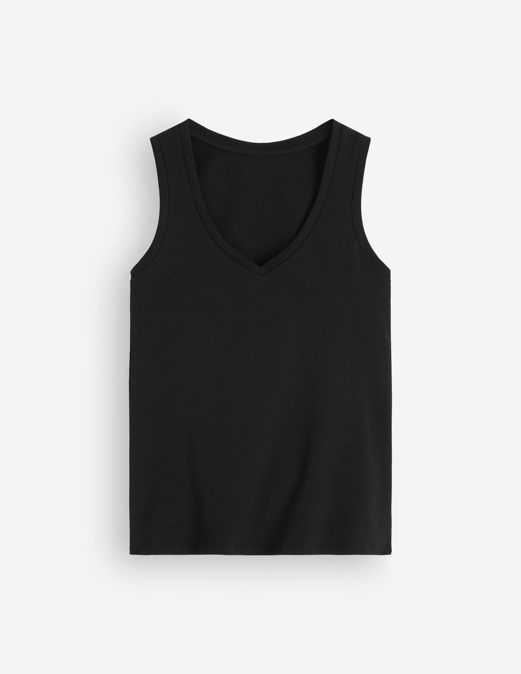 Essential V Neck Vest-Black