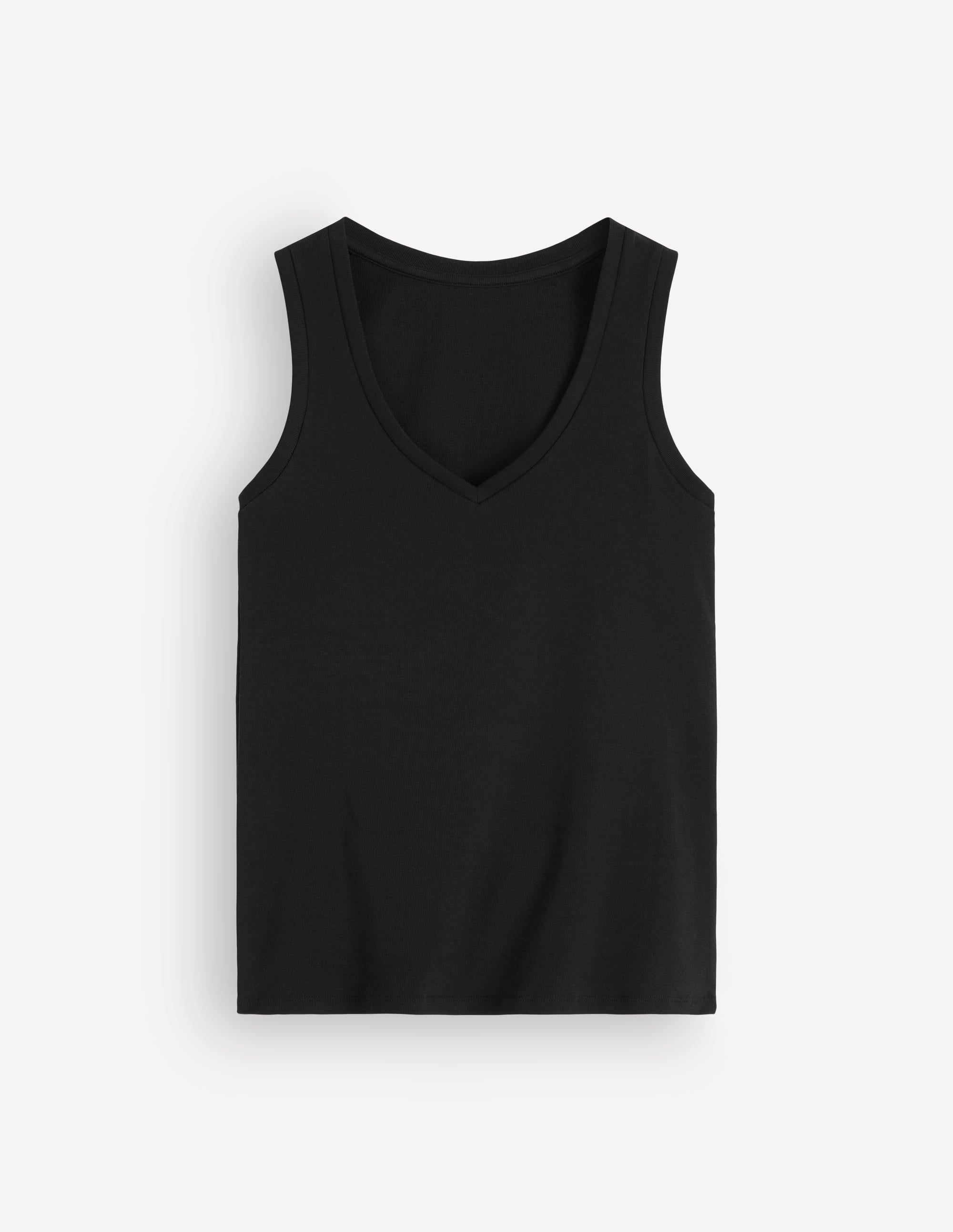 Essential V Neck Vest-Black